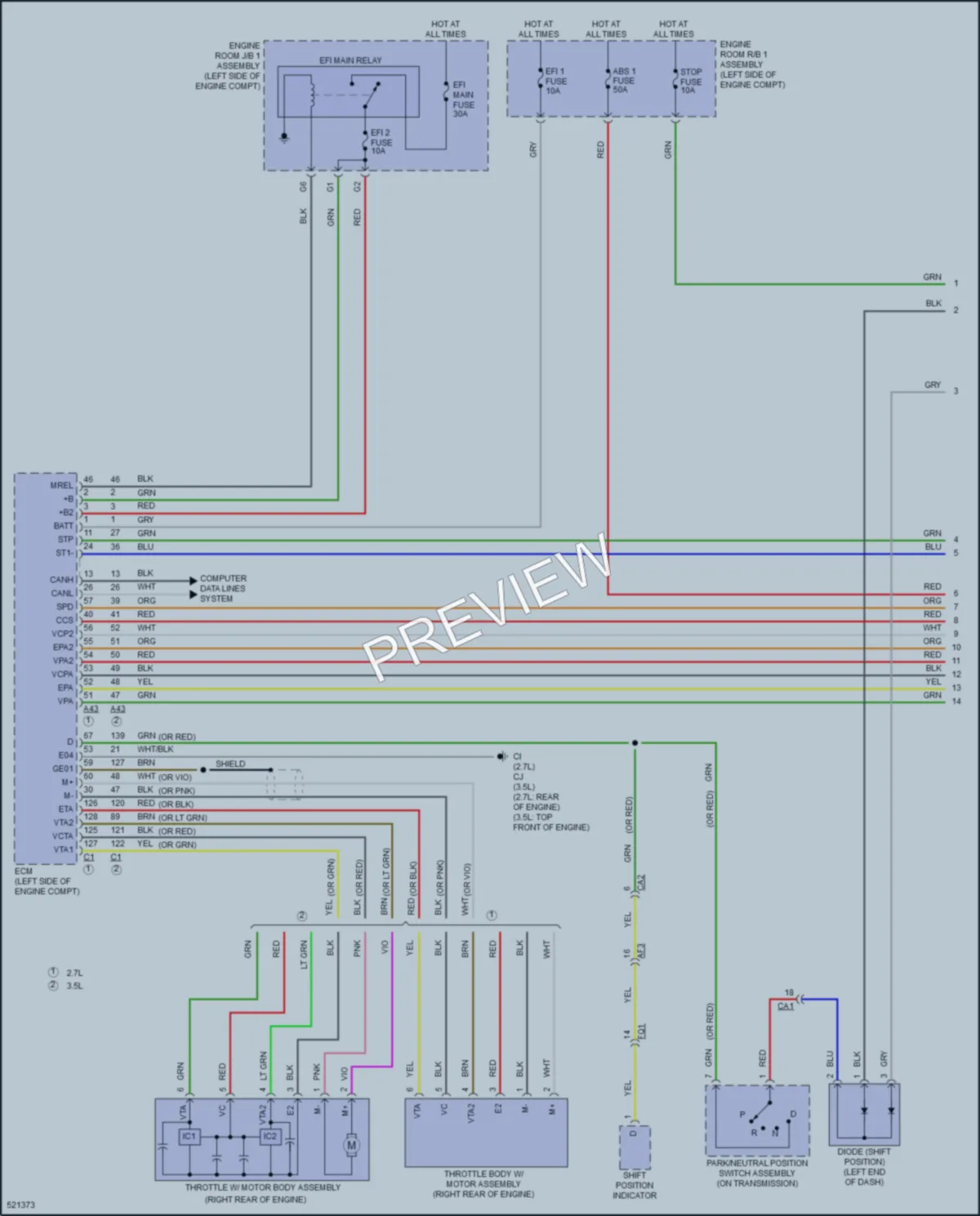 2018 Toyota HighlanderHybrid Cruise Control wiring diagram preview