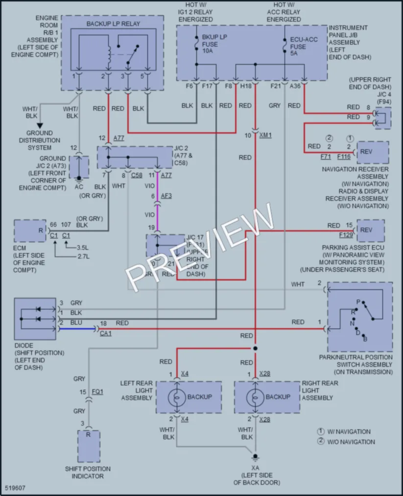 2018 Toyota HighlanderHybrid Exterior Lights wiring diagram preview
