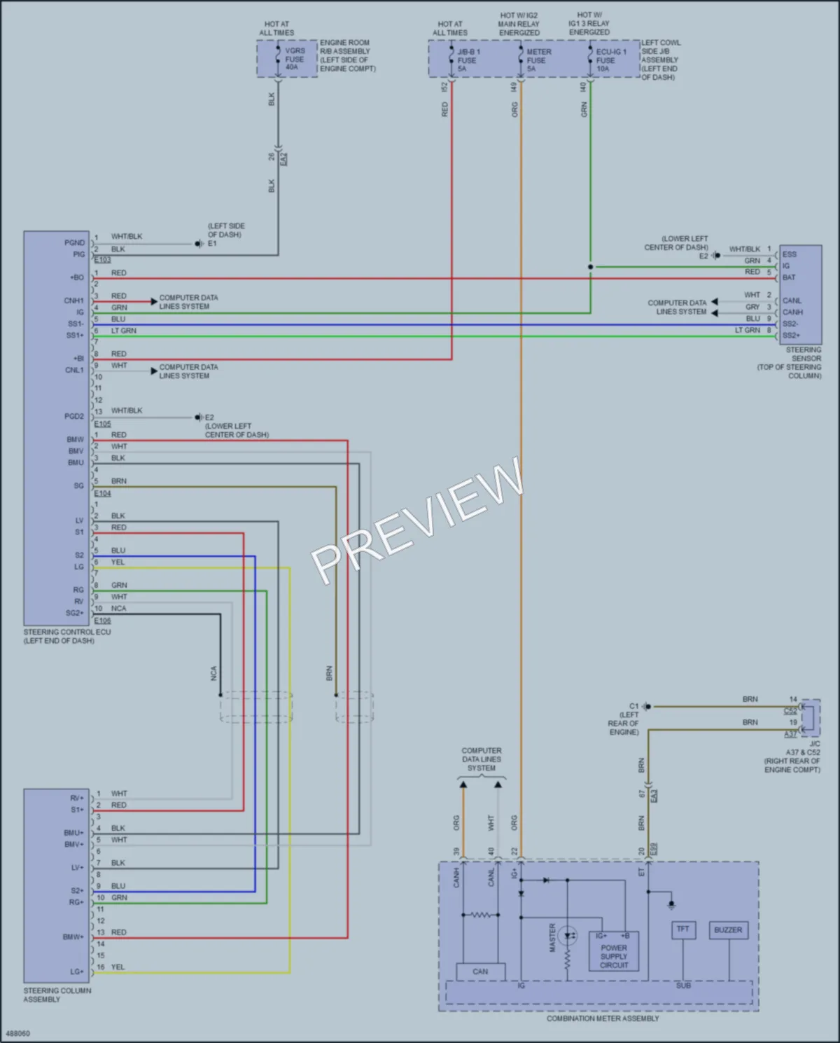 2018 Toyota LandCruiser Electronic Power Steering wiring diagram preview