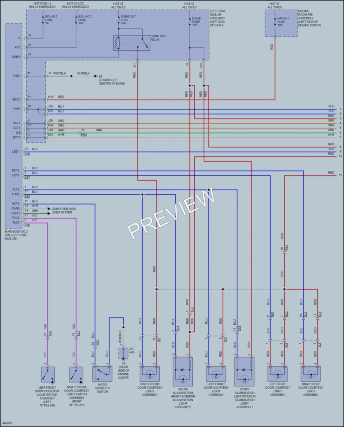 2018 Toyota LandCruiser Interior Lights wiring diagram preview