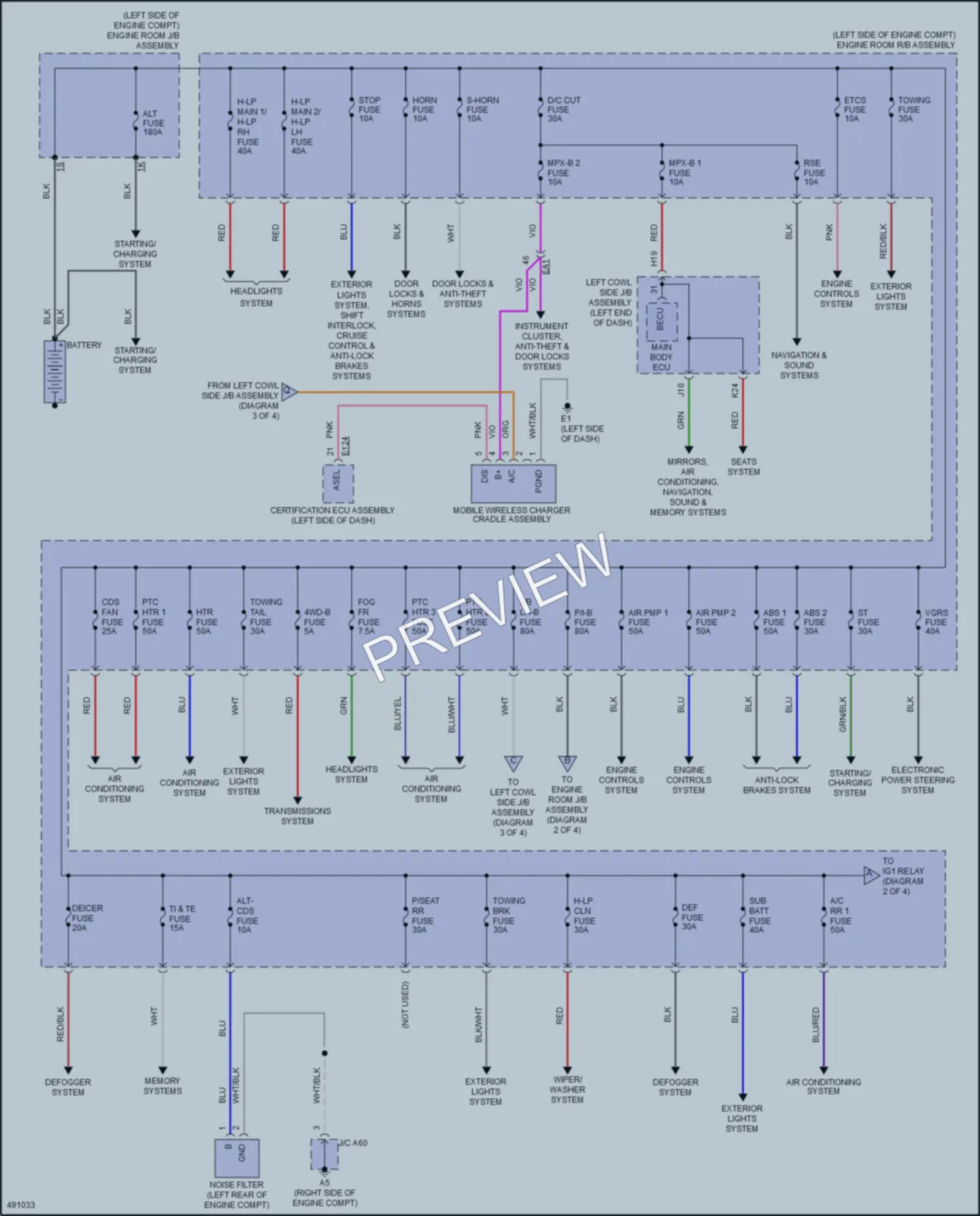 2018 Toyota LandCruiser Power Distribution wiring diagram preview