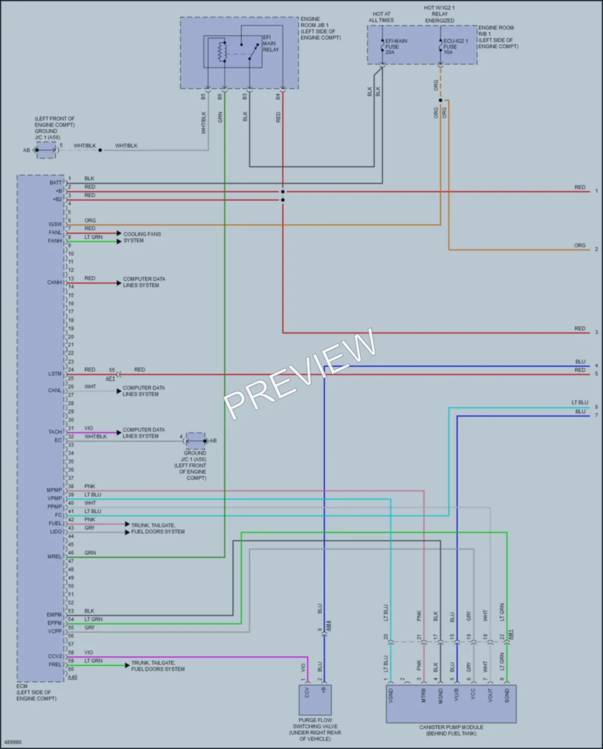 2018 Toyota Prius Engine Performance wiring diagram preview