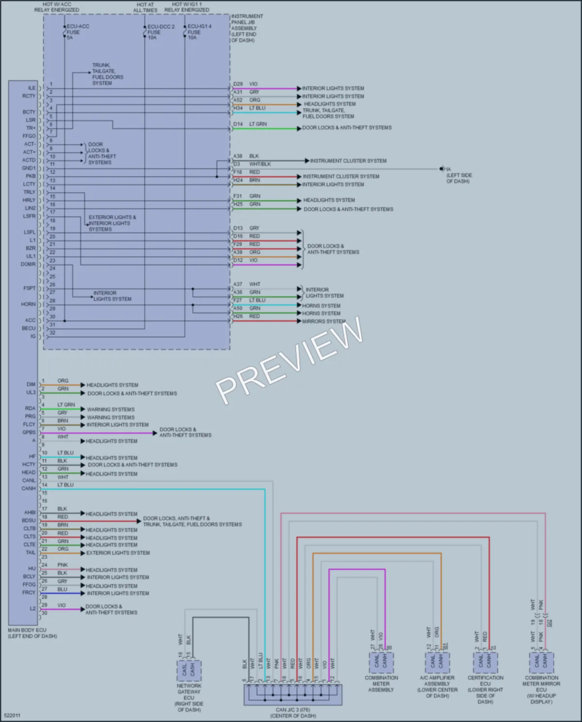2018 Toyota PriusPrime Body Control Modules wiring diagram preview