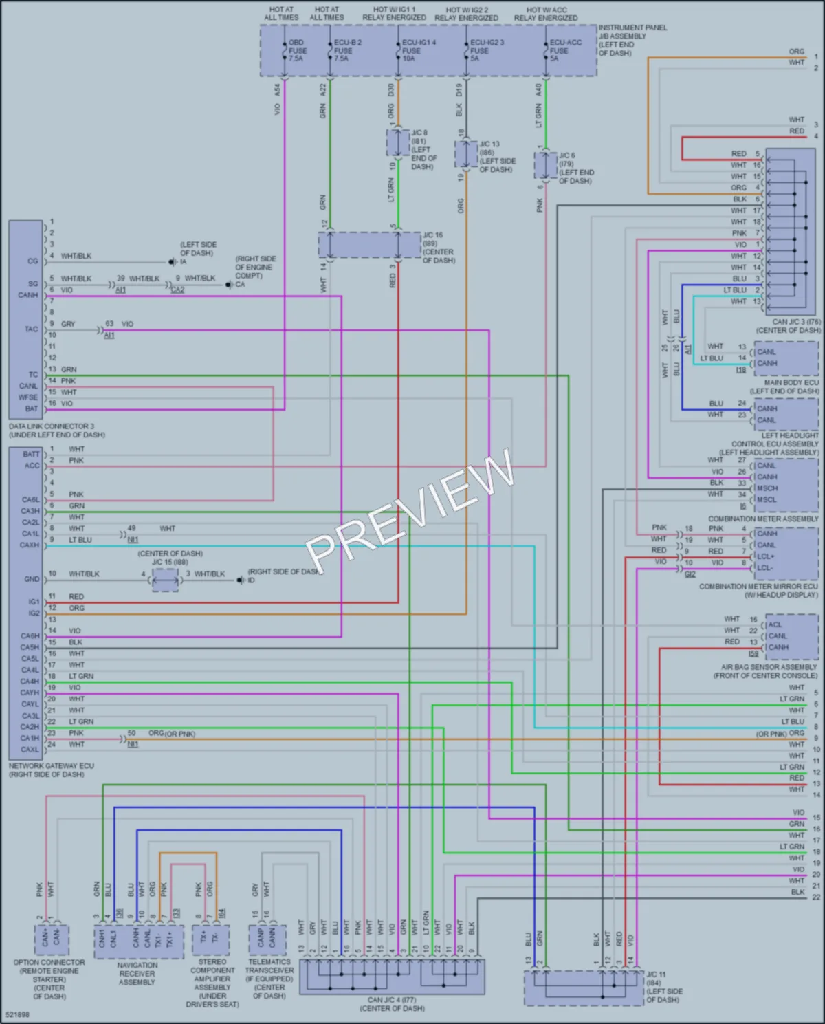 2018 Toyota PriusPrime Computer Data Lines wiring diagram preview