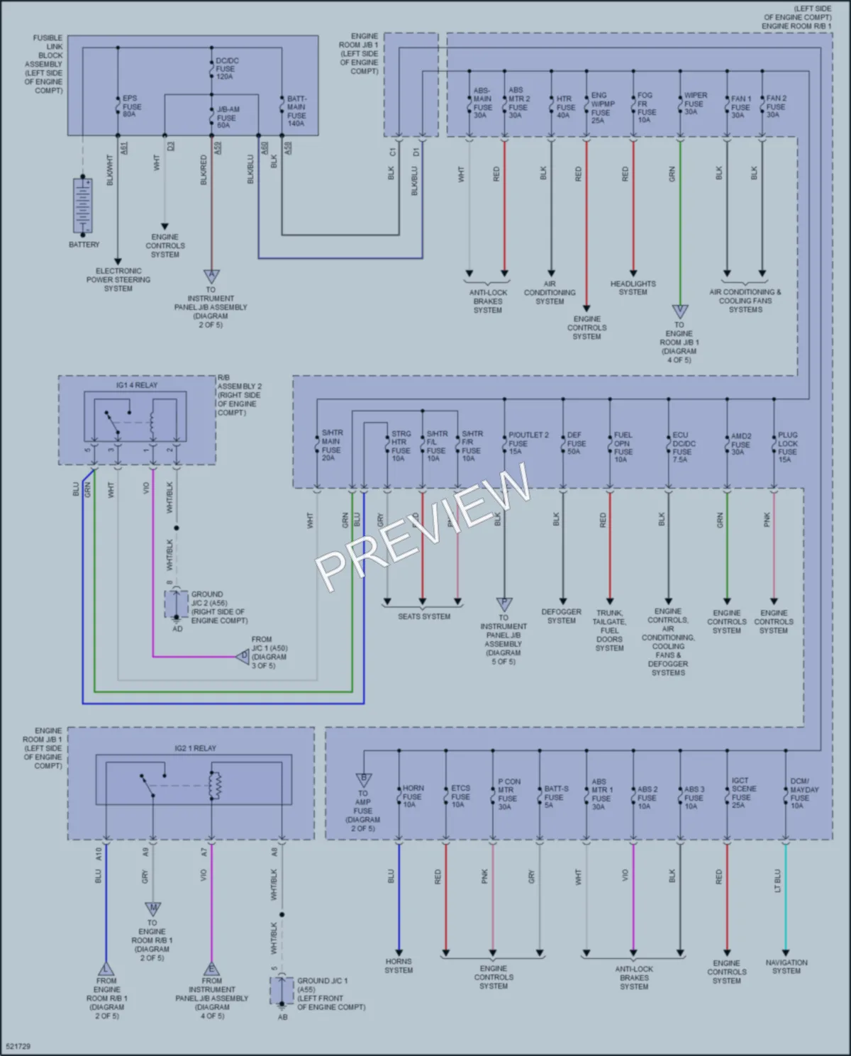 2018 Toyota PriusPrime Power Distribution wiring diagram preview