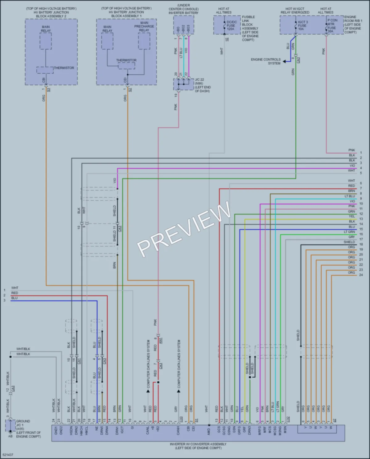 2018 Toyota PriusPrime Transmission wiring diagram preview