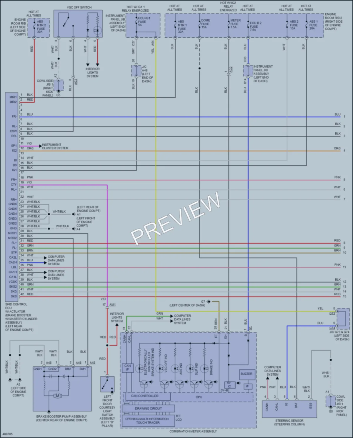 2018 Toyota Priusc Anti Lock Brakes wiring diagram preview