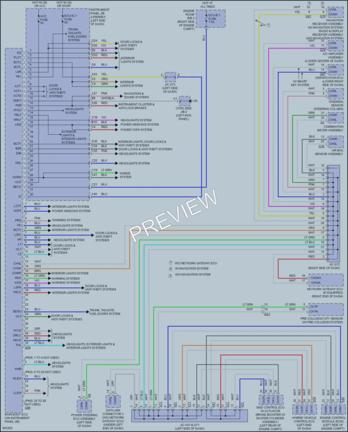 2018 Toyota Priusc Body Control Modules wiring diagram preview