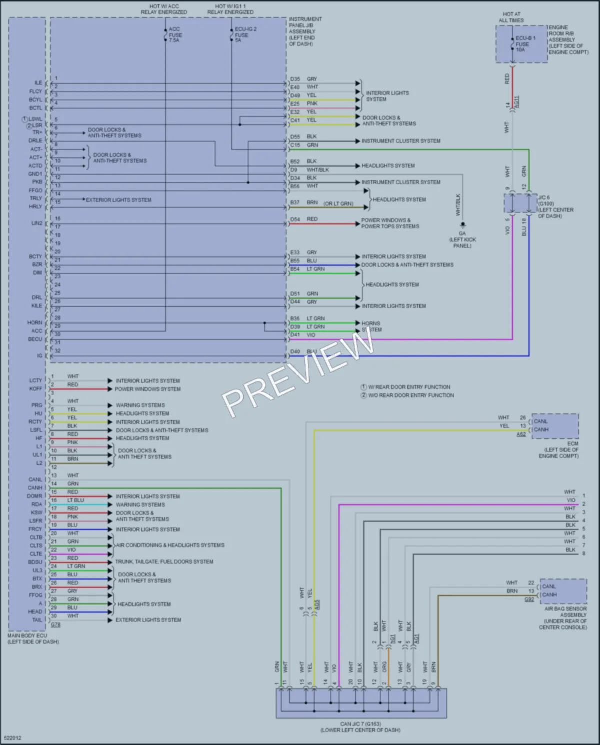 2018 Toyota RAV4Hybrid Body Control Modules wiring diagram preview