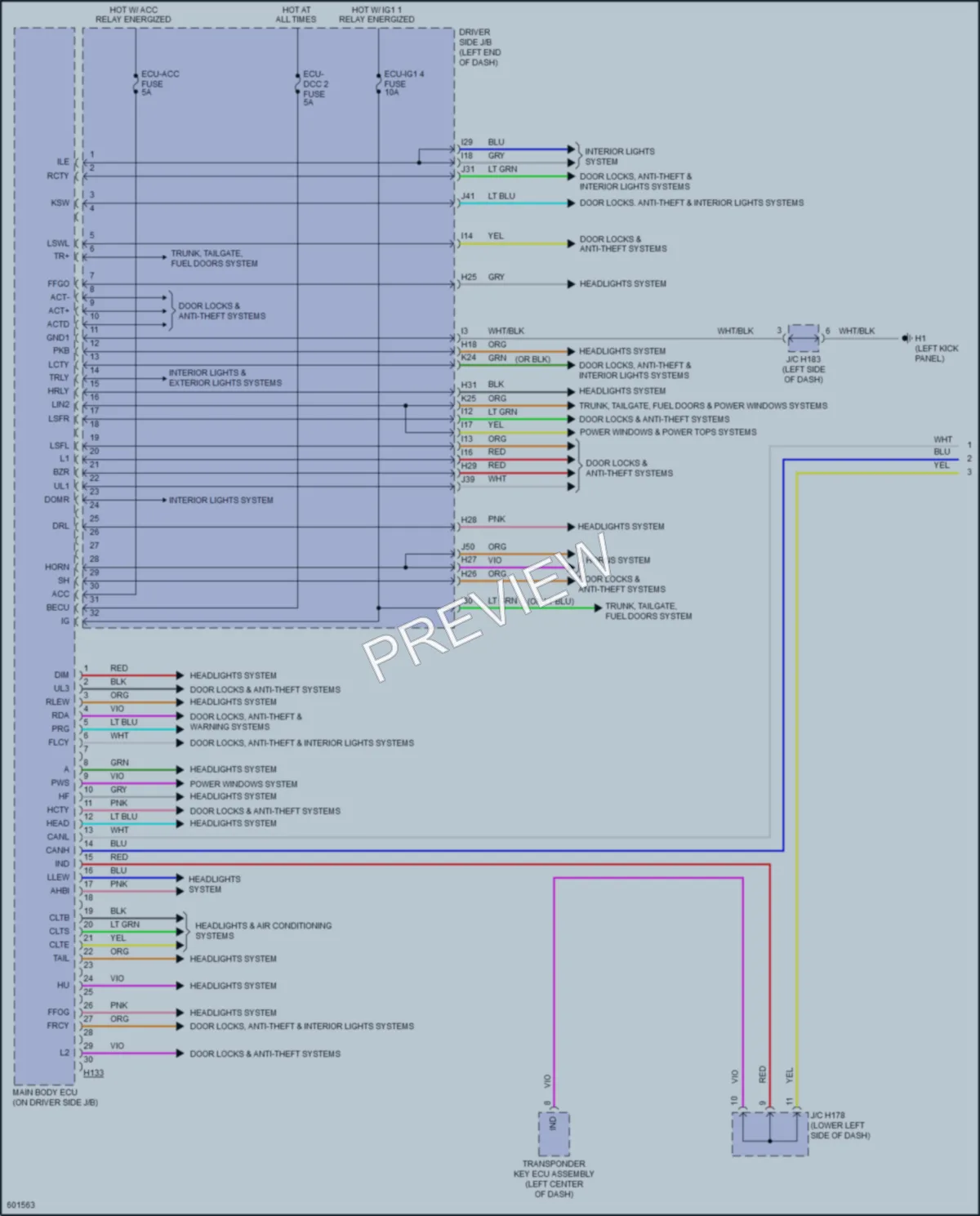 2018 Toyota Sequoia Body Control Modules wiring diagram preview