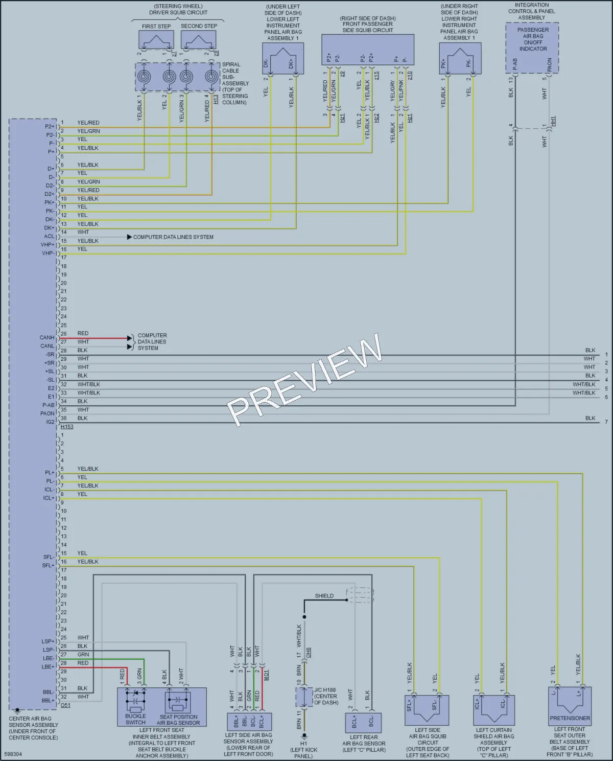 2018 Toyota Sequoia Supplemental Restraints wiring diagram preview