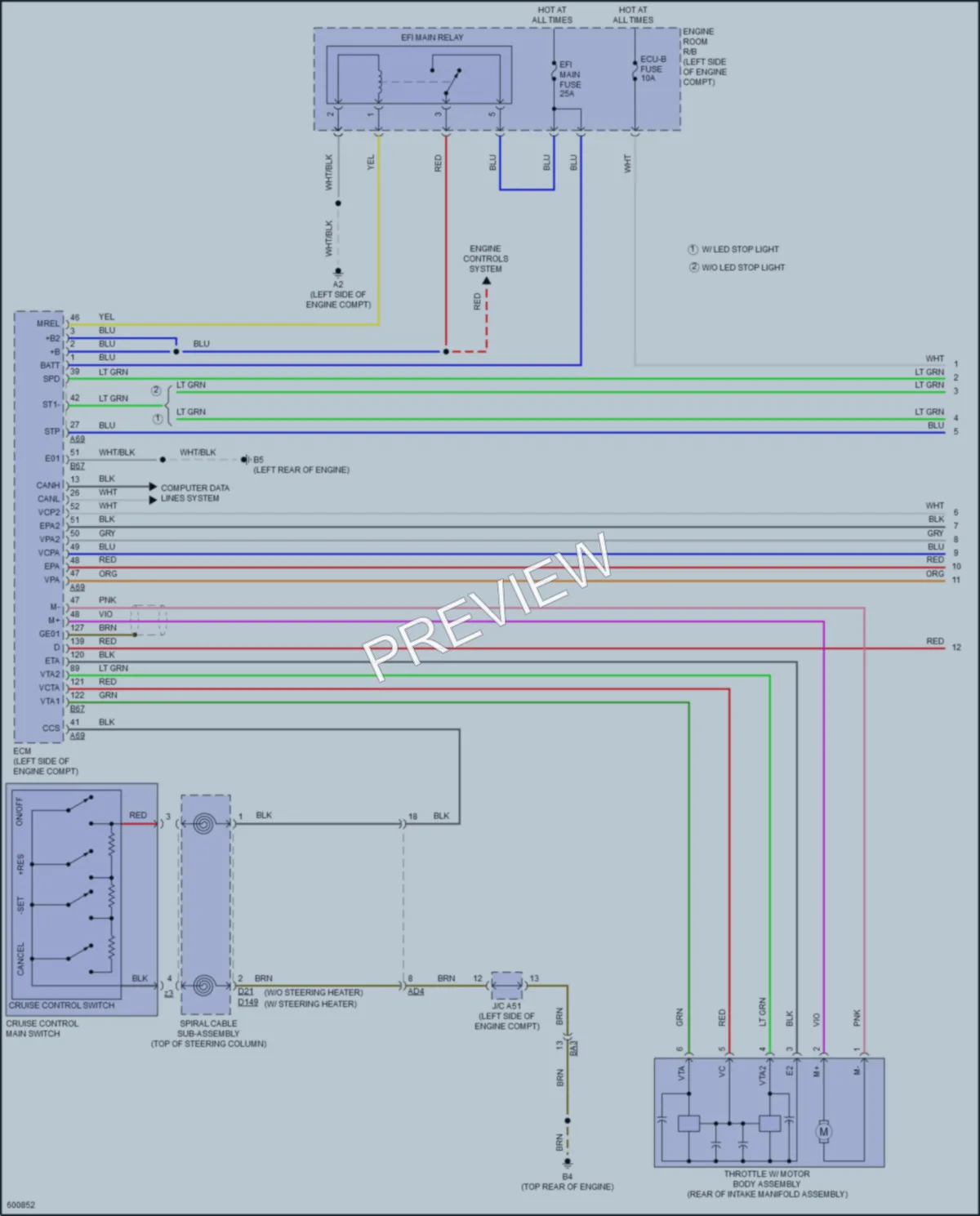 2018 Toyota Sienna Cruise Control wiring diagram preview