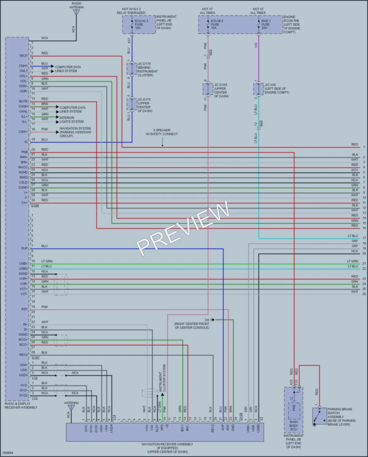 2018 Toyota Sienna Radio wiring diagram preview