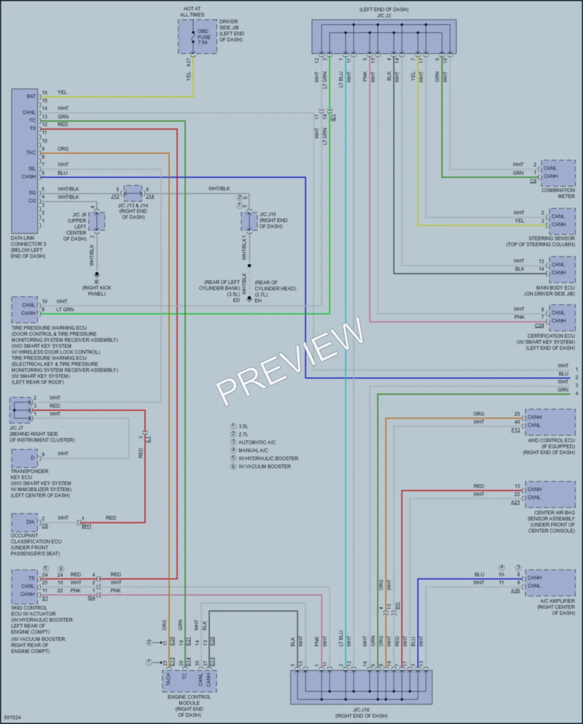 2018 Toyota Tacoma Computer Data Lines wiring diagram preview