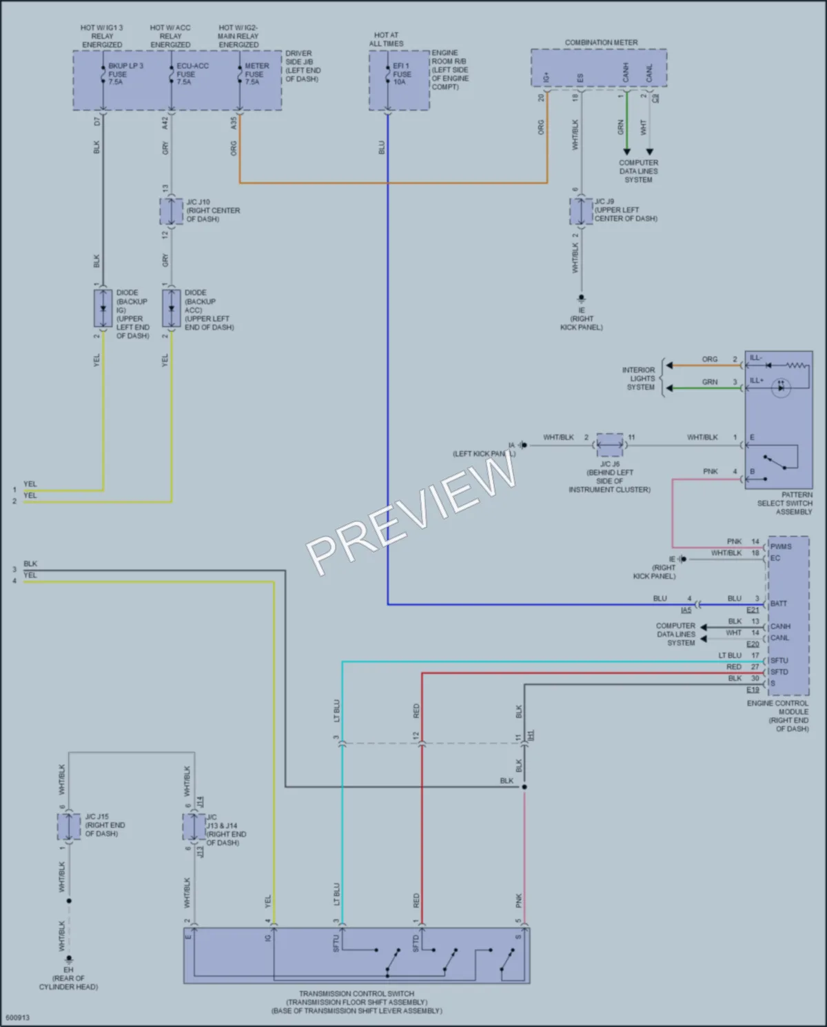 2018 Toyota Tacoma Transmission wiring diagram preview