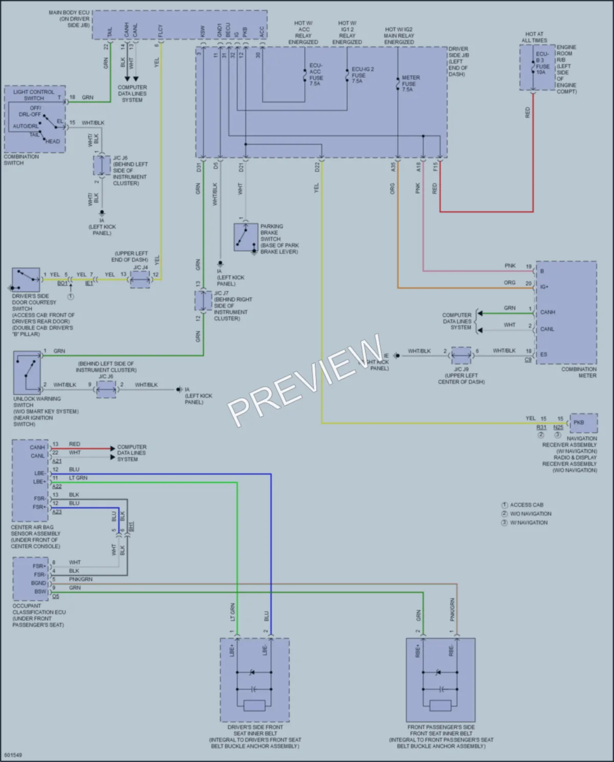 2018 Toyota Tacoma Warning Systems wiring diagram preview