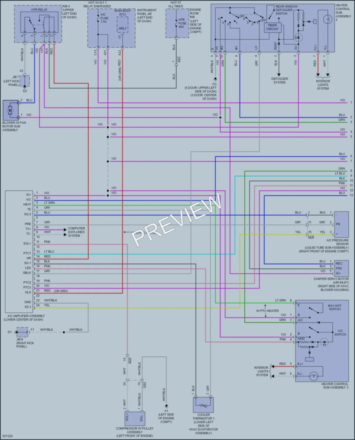 2018 Toyota Yaris Air Conditioning wiring diagram preview