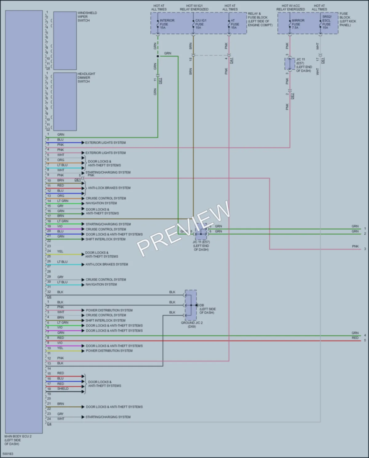 2018 Toyota YarisiA Body Control Modules wiring diagram preview