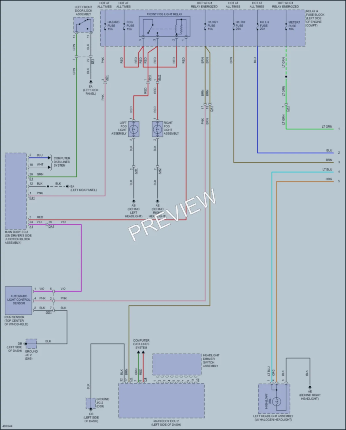 2018 Toyota YarisiA Headlights wiring diagram preview