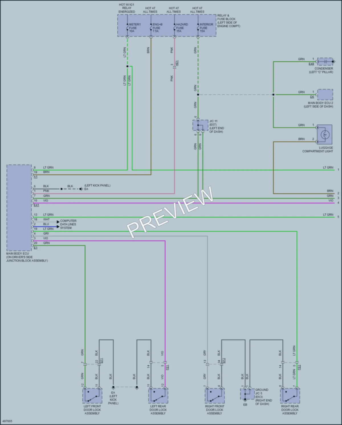 2018 Toyota YarisiA Interior Lights wiring diagram preview