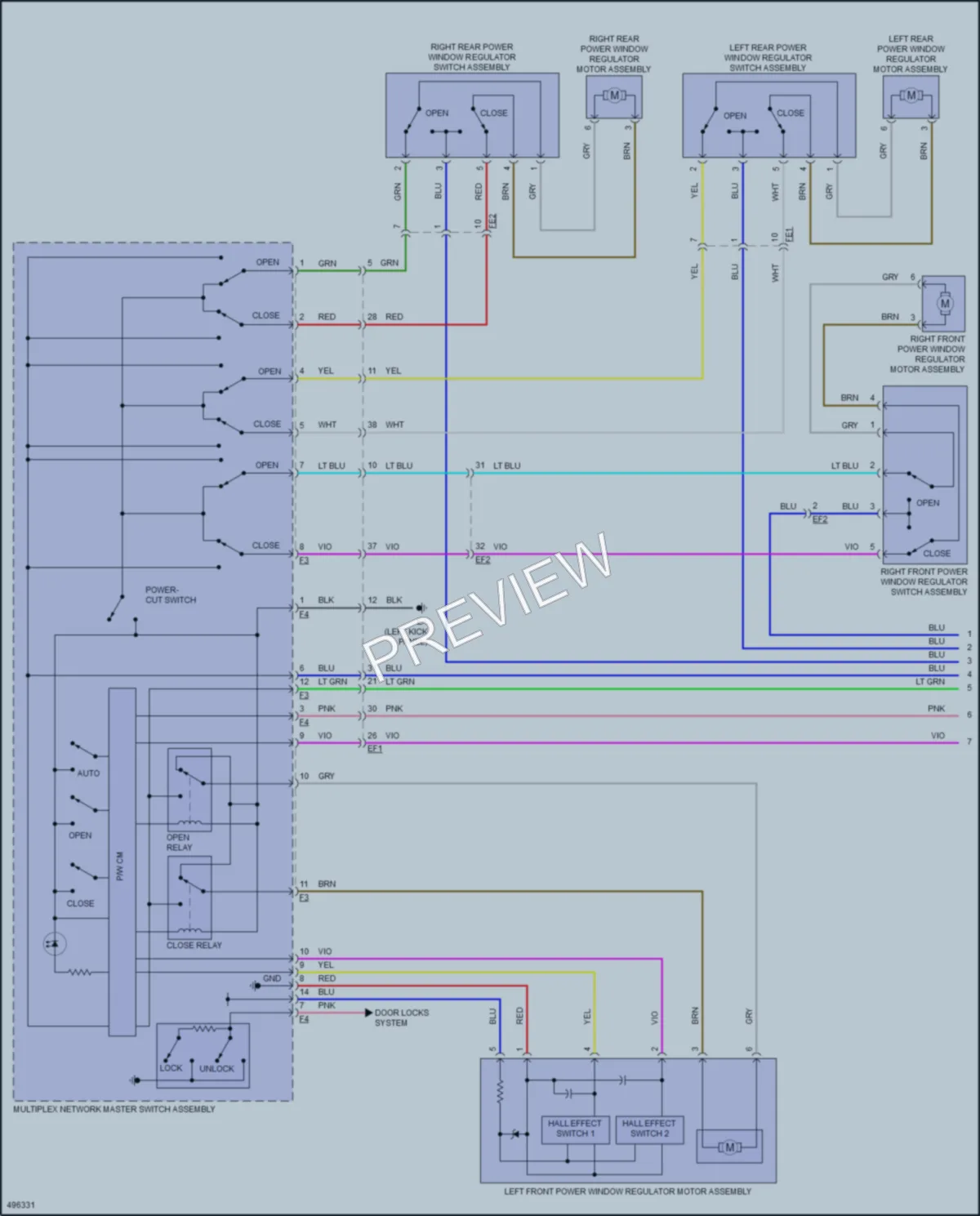 2018 Toyota YarisiA Power Windows wiring diagram preview