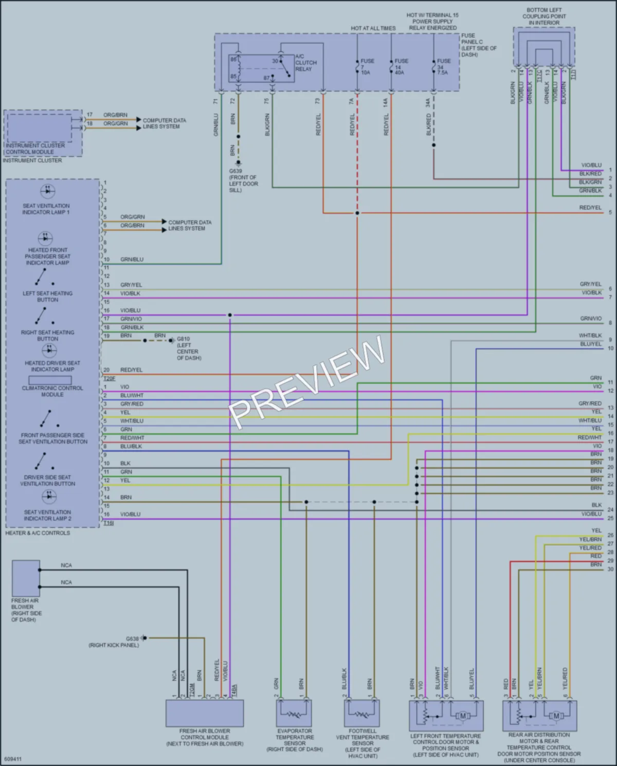 2018 Volkswagen Atlas Air Conditioning wiring diagram preview