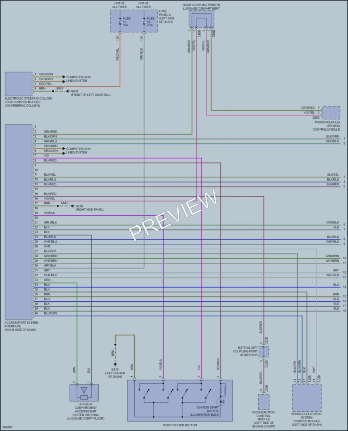 2018 Volkswagen Atlas Anti Theft wiring diagram preview