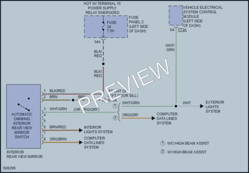 2018 Volkswagen Atlas Power Mirrors wiring diagram preview