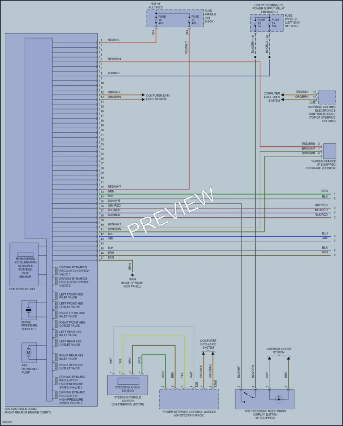 2018 Volkswagen Beetle Anti Lock Brakes wiring diagram preview