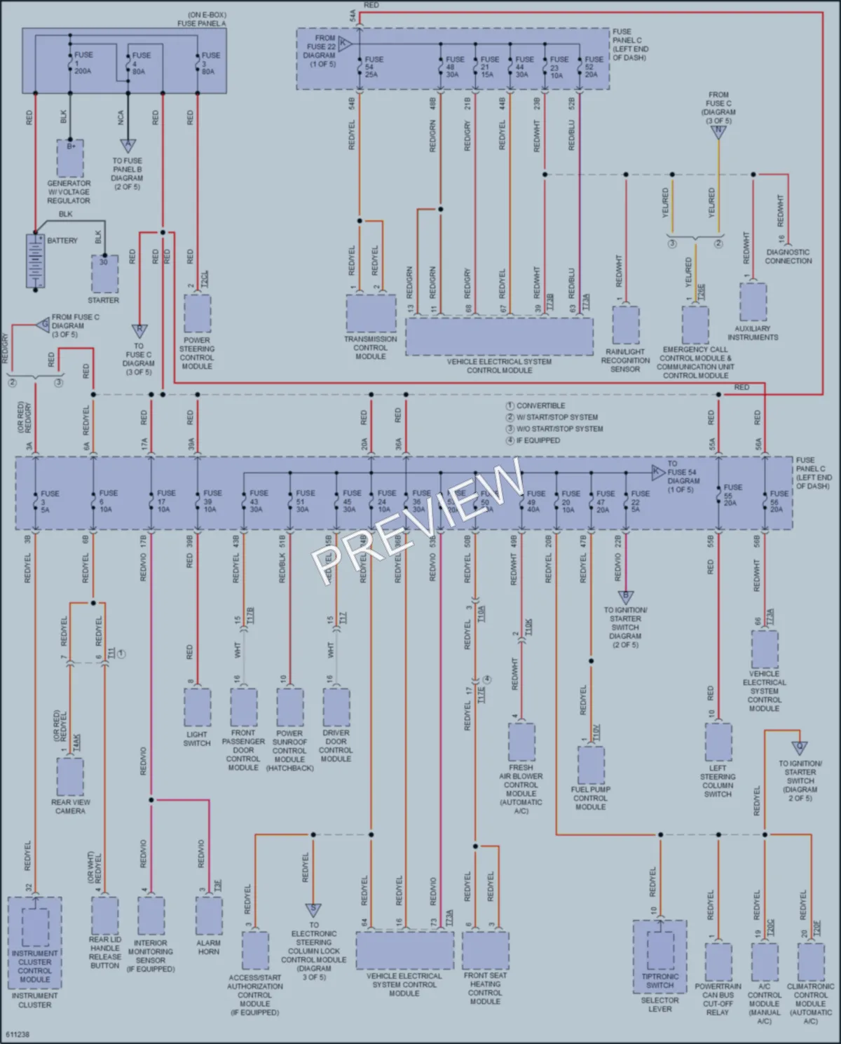 2018 Volkswagen Beetle Power Distribution wiring diagram preview
