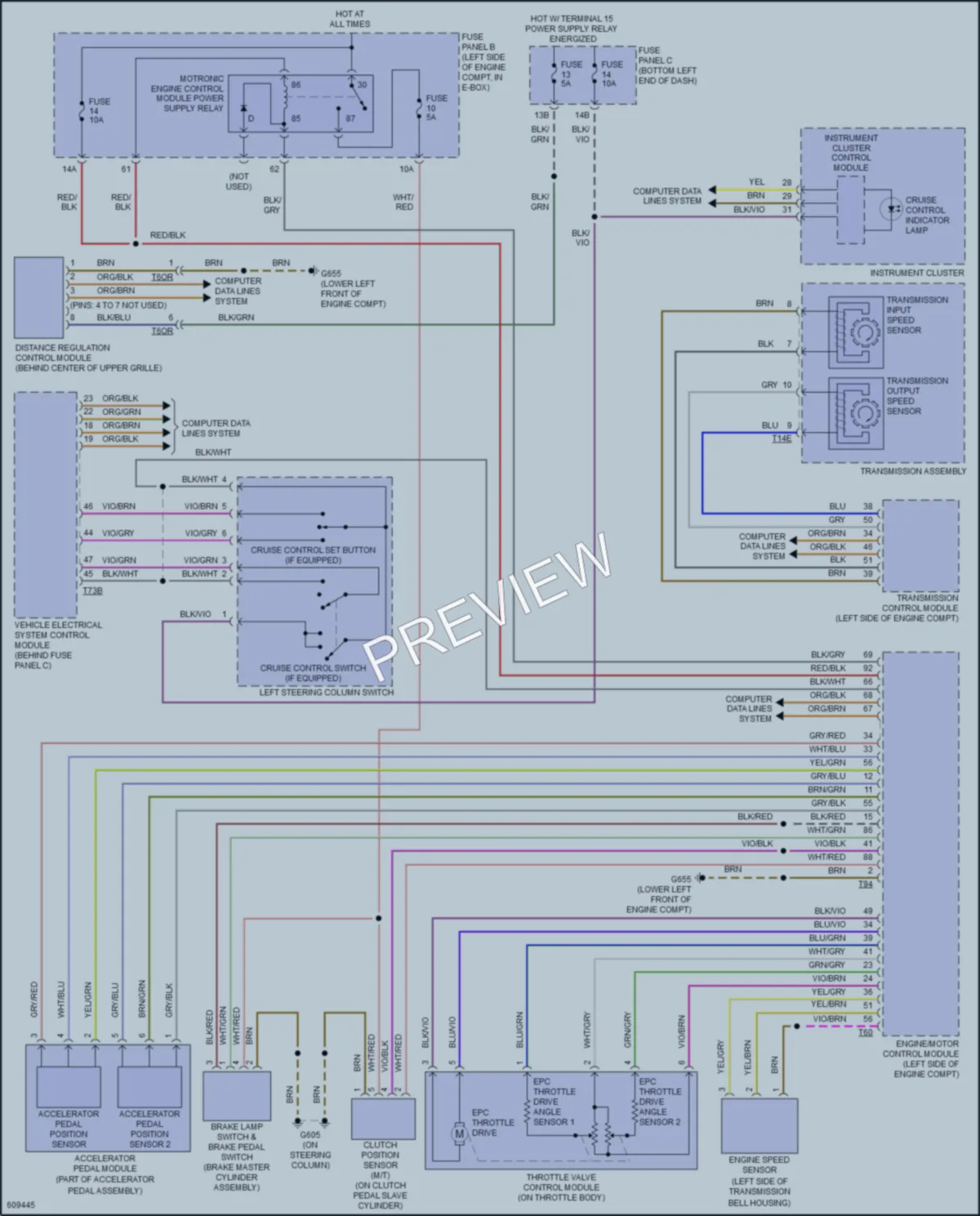 2018 Volkswagen GLI Cruise Control wiring diagram preview