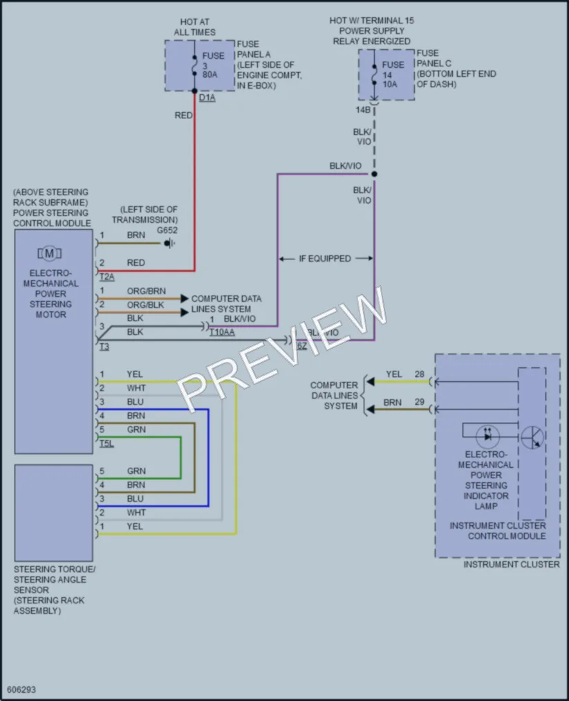 2018 Volkswagen GLI Electronic Power Steering wiring diagram preview