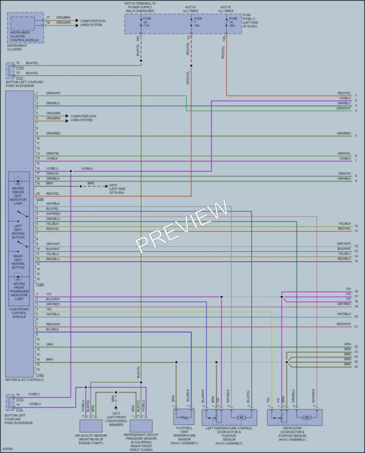 2018 Volkswagen GolfAlltrack Air Conditioning wiring diagram preview