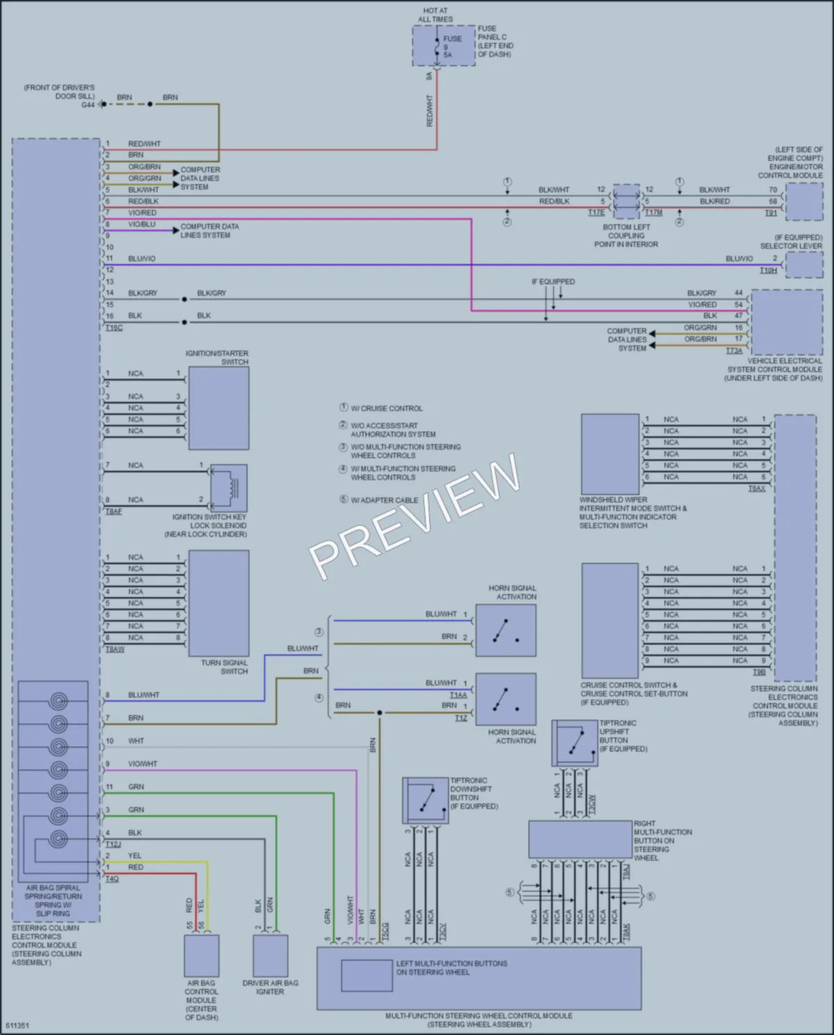 2018 Volkswagen GolfAlltrack Body Control Modules wiring diagram preview
