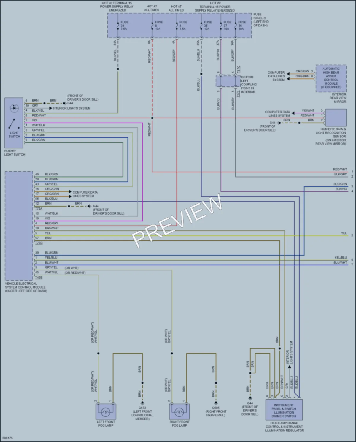 2018 Volkswagen GolfAlltrack Headlights wiring diagram preview