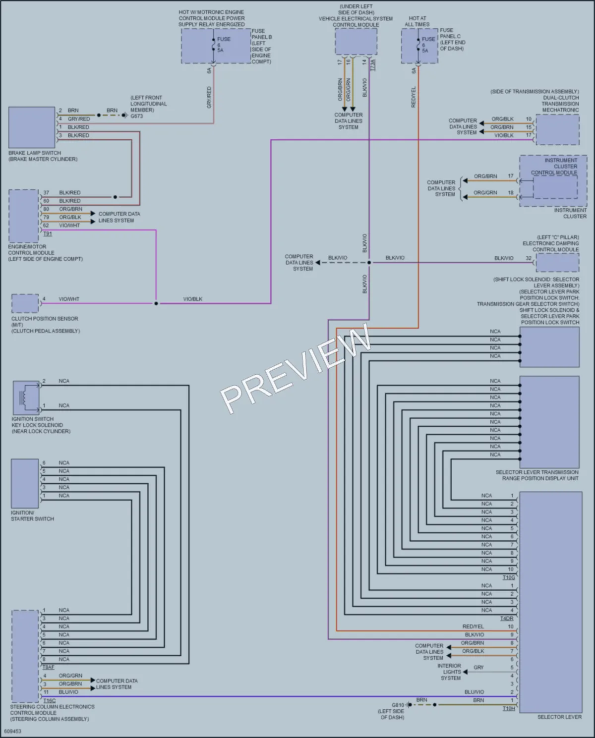 2018 Volkswagen GolfAlltrack Shift Interlock wiring diagram preview