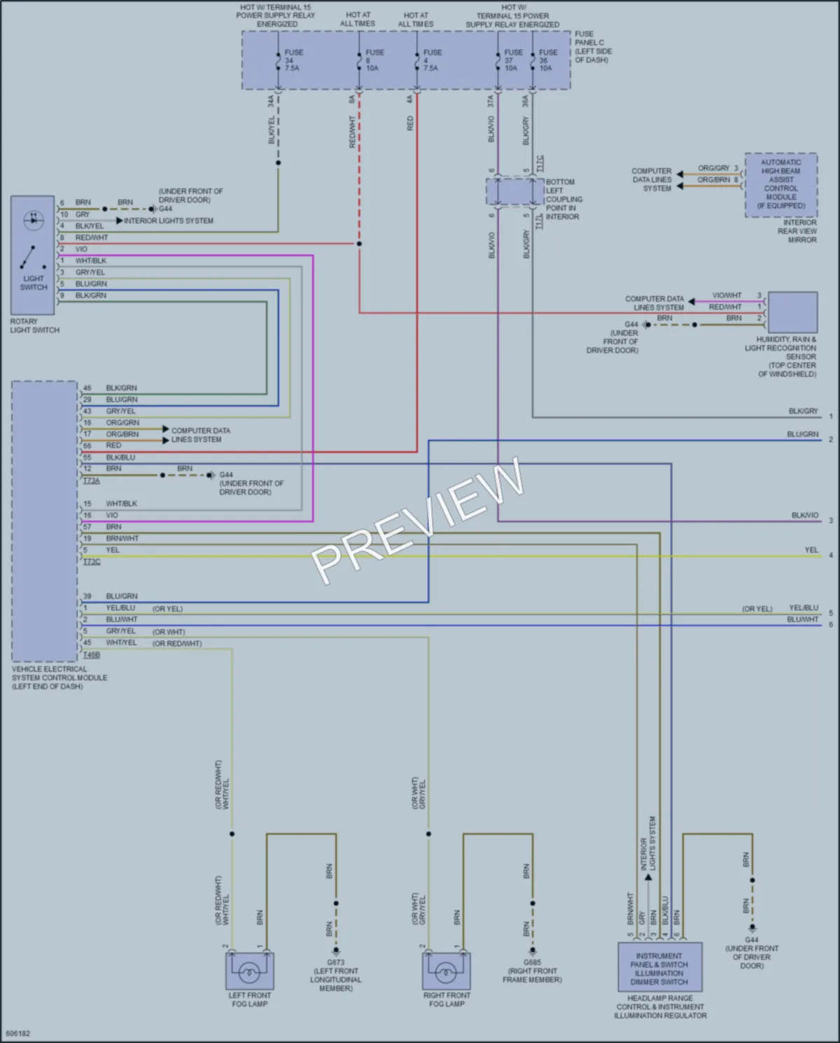 2018 Volkswagen GolfGTI Headlights wiring diagram preview