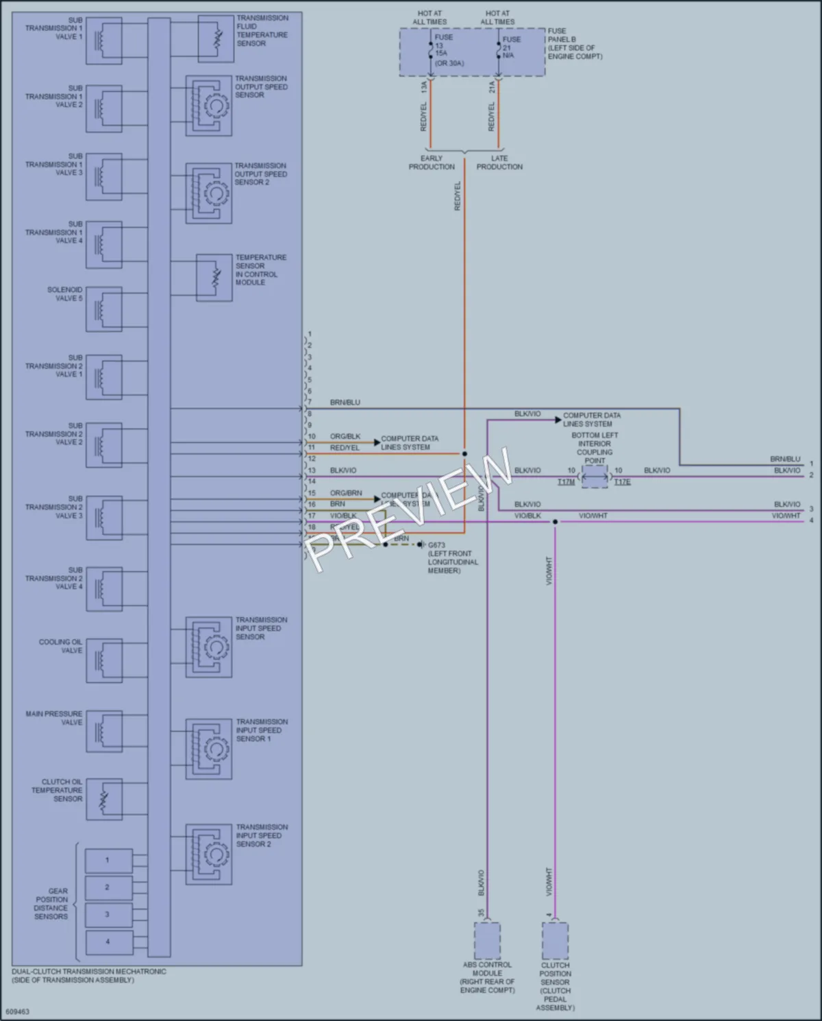 2018 Volkswagen GolfGTI Transmission wiring diagram preview
