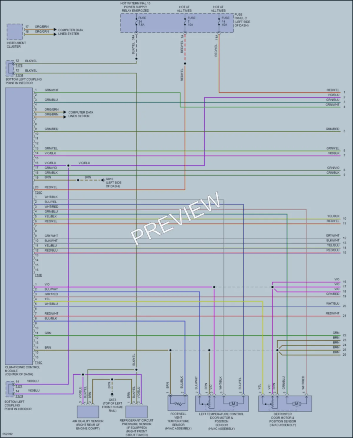 2018 Volkswagen GolfR Air Conditioning wiring diagram preview