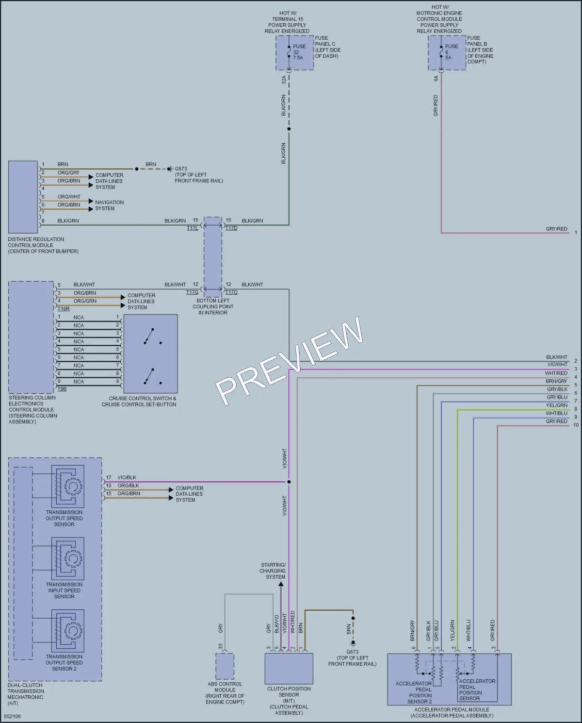 2018 Volkswagen GolfR Cruise Control wiring diagram preview