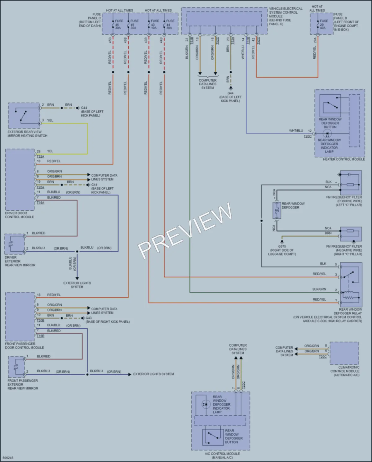 2018 Volkswagen Jetta Defoggers wiring diagram preview