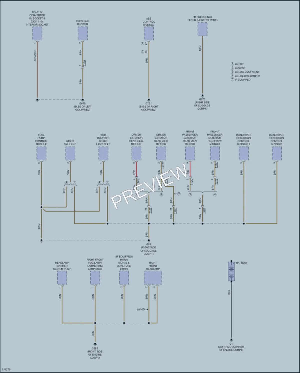 2018 Volkswagen Jetta Ground Distribution wiring diagram preview
