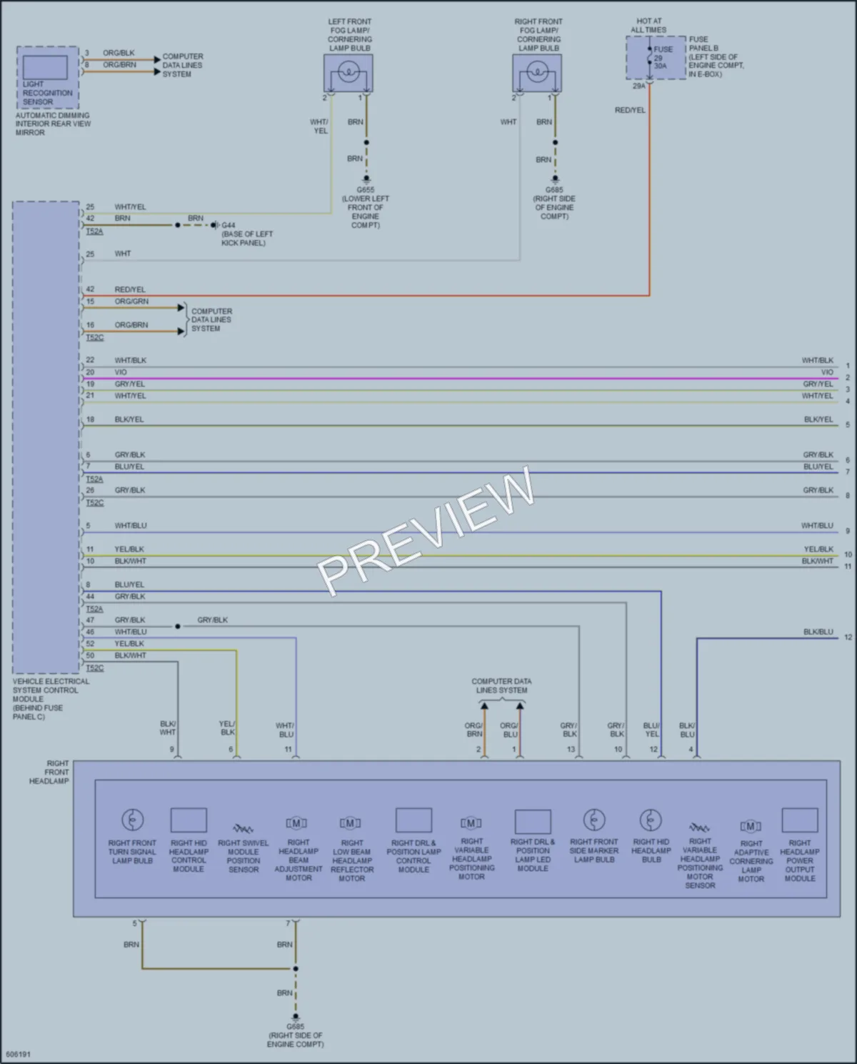 2018 Volkswagen Jetta Headlights wiring diagram preview
