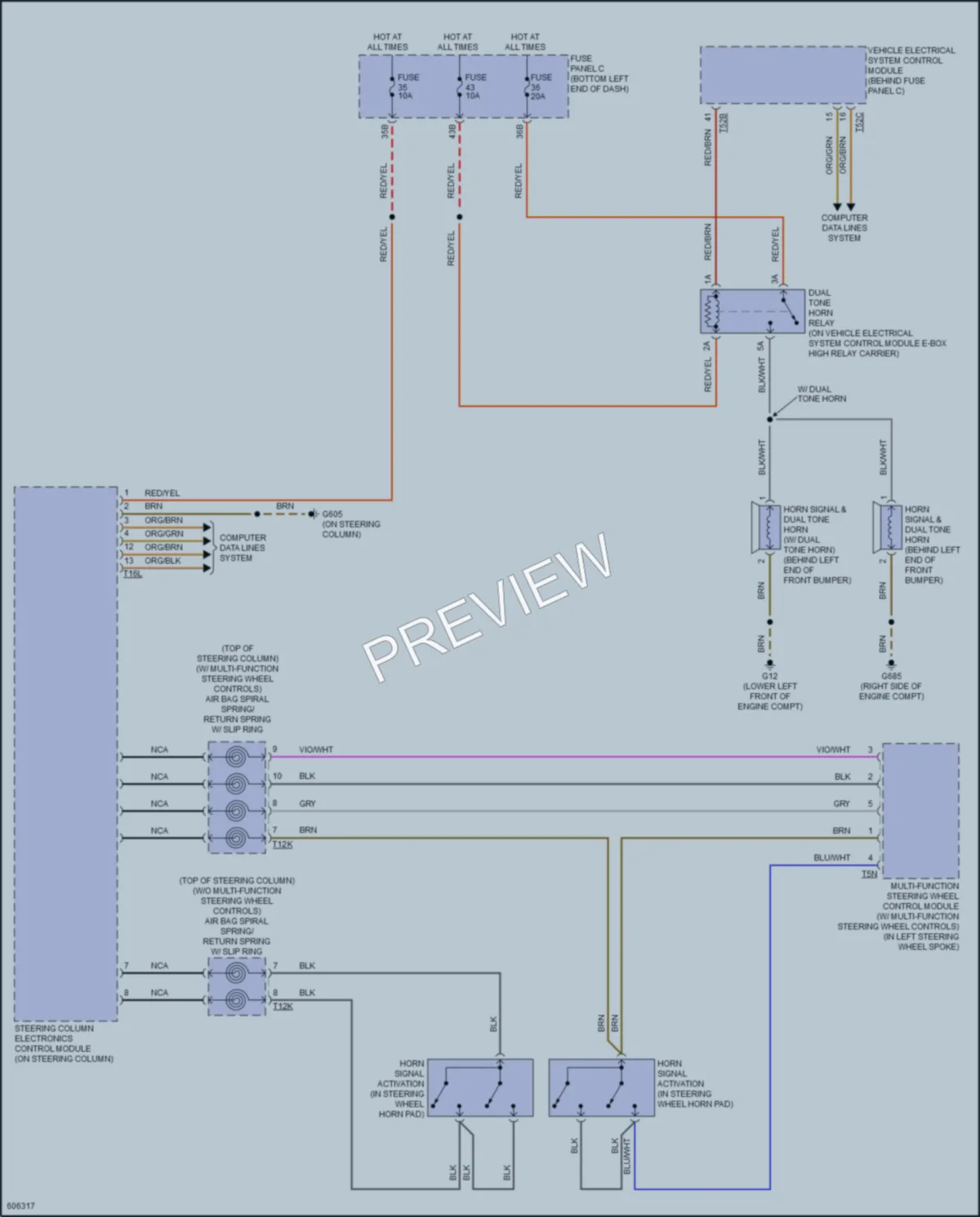 2018 Volkswagen Jetta Horn wiring diagram preview