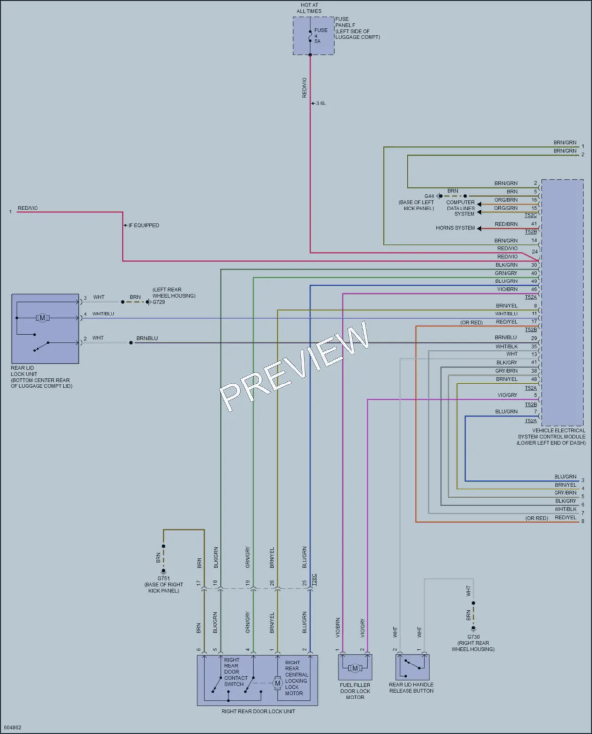 2018 Volkswagen Passat Anti Theft wiring diagram preview