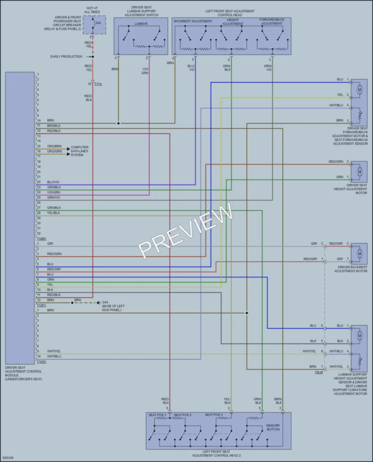 2018 Volkswagen Passat Memory Systems wiring diagram preview
