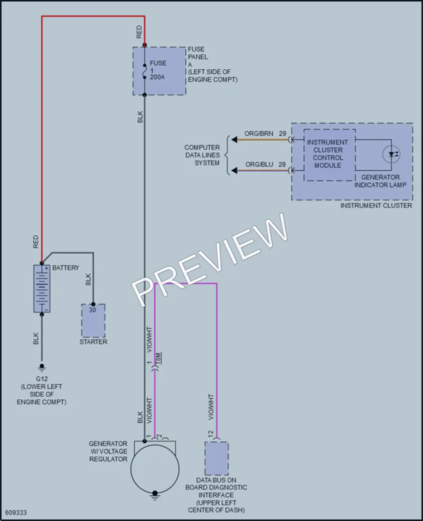 2018 Volkswagen Passat Starting Charging wiring diagram preview