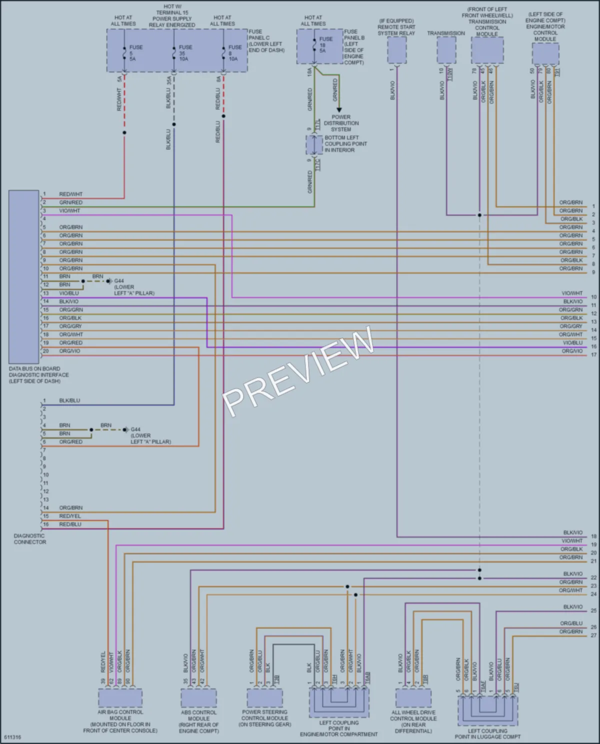 2018 Volkswagen Tiguan Computer Data Lines wiring diagram preview