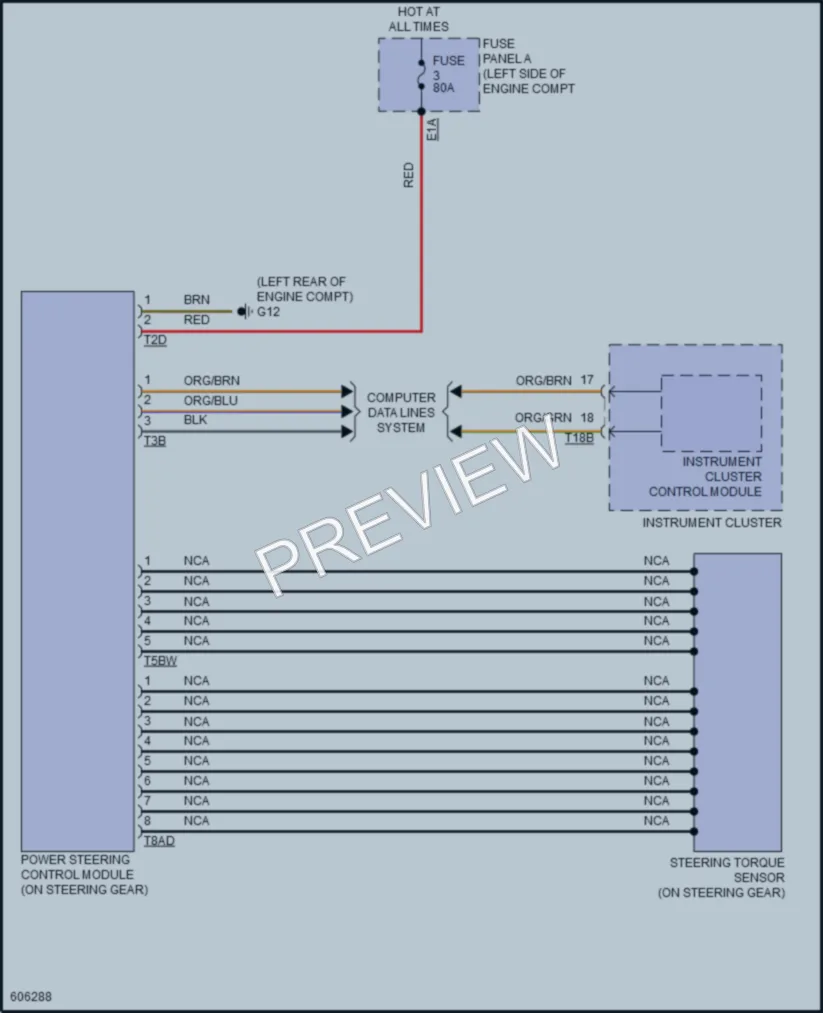 2018 Volkswagen Tiguan Electronic Power Steering wiring diagram preview