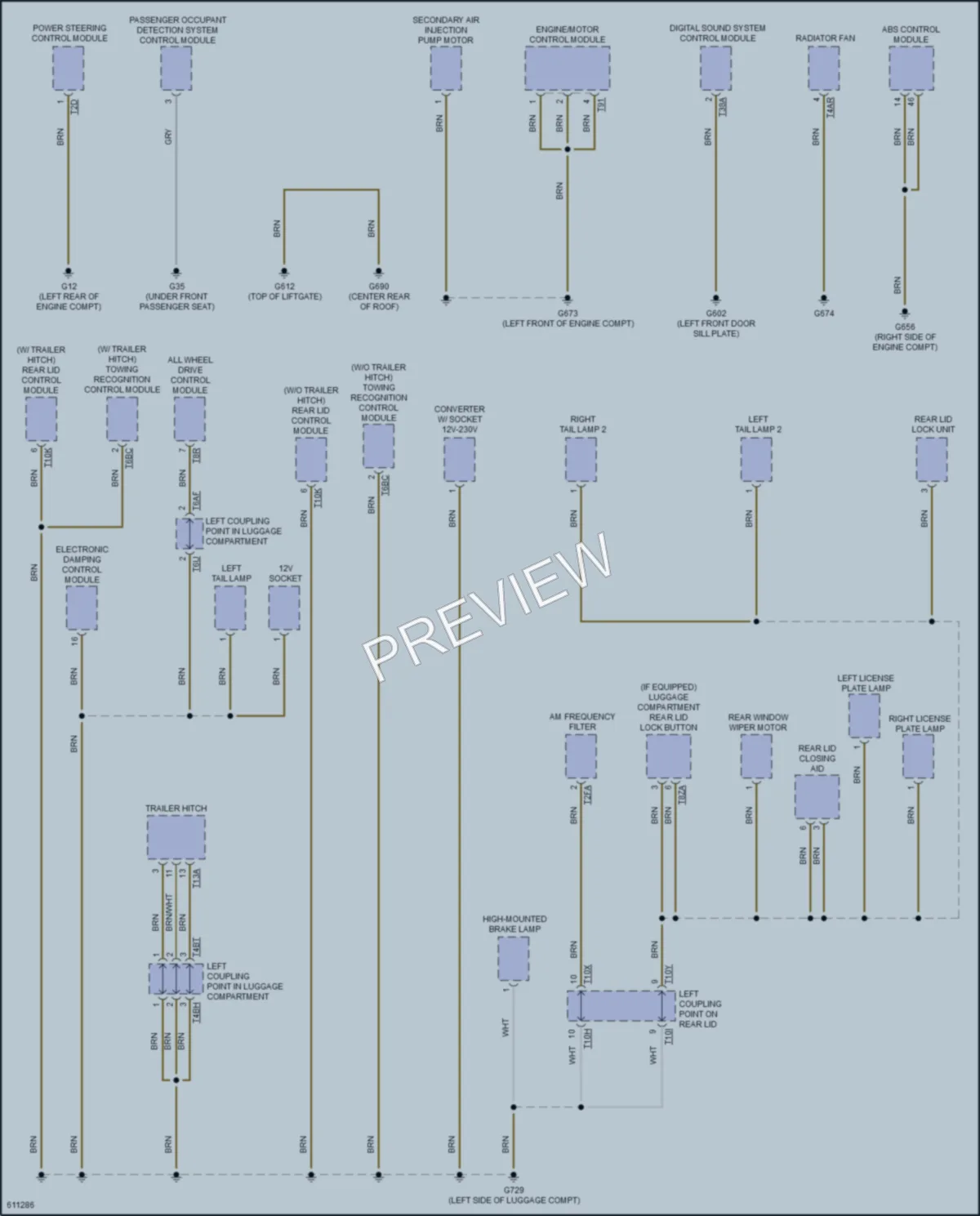 2018 Volkswagen Tiguan Ground Distribution wiring diagram preview